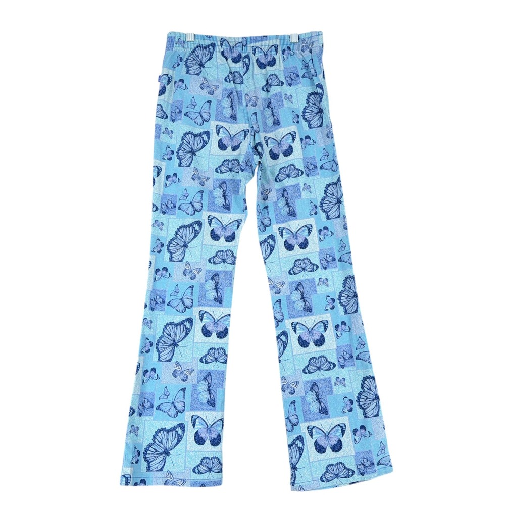 The Children's Place Kids Butterfly Pajama Pants Size 14 Blue Stretch Cotton